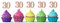 Sumerk 36PCS Rose Gold Glitter 30 Cupcake Toppers 30th Birthday Cupcake Picks Anniversary Birthday Party Decoration Supplies
