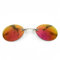 YAMEE Retro-Sonnenbrille, rund, zum Anklippen, Matrix, Morpheus-Film, randlos, 4 Farben, Orange, One size
