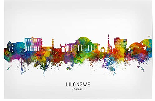 artboxONE Poster 30x20 cm Städte Lilongwe Malawi Skyline txt - Bild Lilongwe City Cityscape