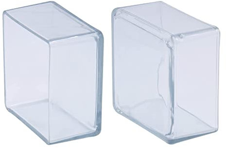 Flyshop Lot de 12 Embouts de Pieds de Chaise en PVC, Anti-Rayures, Réduisent Le Bruit, Forme carrée, 5,0 x 5,0 cm, 50 x 50 mm, Transparent