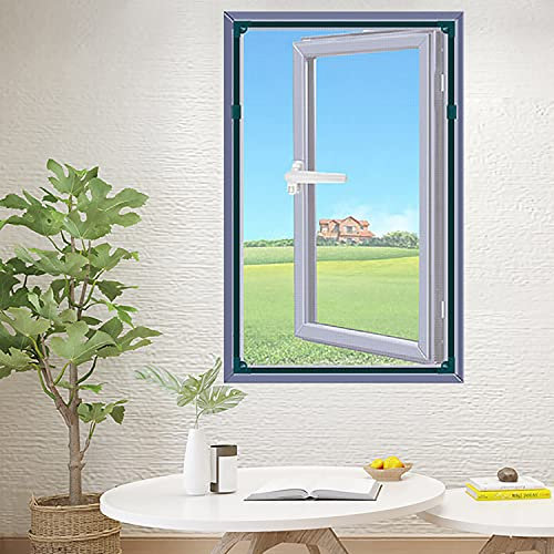 ACUY Fenster Fliegengitter 60x90cm, Verschiedenen GrößEn AuswäHlbar Insektenschutz ​Fliegengitter Fenster nach Maß für Fenster
