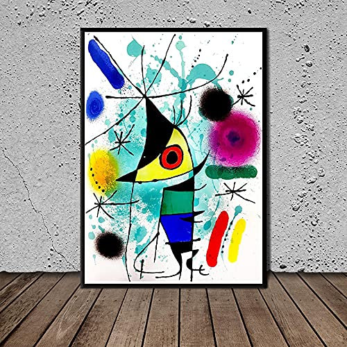Moderne Joan Miro Abstrakte Kunst Wandkunst Leinwand Malerei Bild Poster Und Druck Galerie Wohnzimmer Wohnkultur 60x80cm (24x32) Rahmenlos