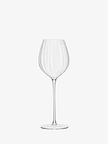 LSA International Aurelia White Wine Glass 430ml Clear Optic Set of Two