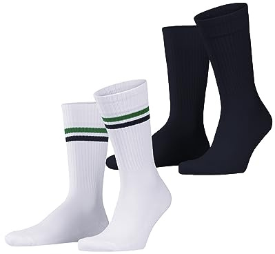 ESPRIT Herren Tennis Stripe 2-Pack Socken Baumwolle atmungsaktiv
