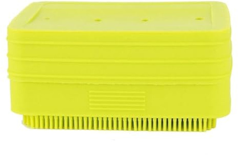 Cyrank Spazzola per la Pulizia con Portasapone in Silicone Multifunzionale, Contenitori in Silicone Portasapone per la Casa