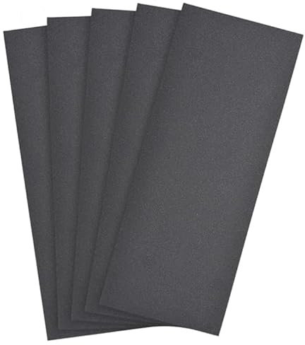 BOXONLY 9 x 9,1 cm Nass- und Trockenschleifpapier, wasserdichtes Schleifpapier für Metallschleifen, Automobil-Polieren, Körnung 500, 5 Stück