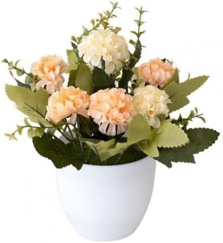 Künstliches Kunstgrün, künstliche Topfpflanzen, Hortensie im europäischen Stil, künstlicher Blumentopf, Bonsai, Haus, Garten, Tisch, Raumdekoration, Simulation grüner Blätter, Topfblume (Farbe: Champa