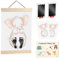 TOGOU2S Fußabdruck Baby 2pcs Baby Fussabdruck Set Handabdruck Baby Stempelkissen Baby Abdruckset ohne Kontakt zur Farbe für Baby Shower Poster Kinderzimmer Baby Geschenk 0-6 Monate -Elefanten