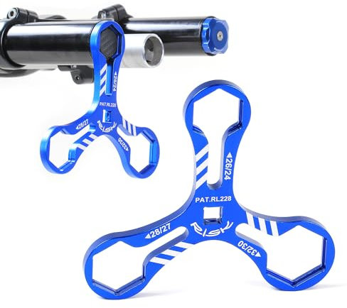 SHITOARIAR 6 in 1 Fahrrad Vordergabel Reparatur Werkzeug, Top Cap Entfernung Socket Schlüssel für Fuchs und mehr, Fahrrad Kappen Größen von 24, 26, 27, 28, 30, 32mm