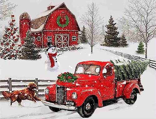 Leuchtturm und Schneemann Weihnachten – 4000-teiliges Holzpuzzle – Brain Challenge-Puzzle für die ganze Familie