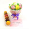 Guimauves artisanales à la confiture Bouquet sucré de fleurs guimauves à la russe| cadeau original Anniversaire | baptême | maman | pour elle (Mini Pot+Macarons)