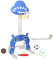 Ansobea Kinder Basketballkorb Set - 4 in 1,Basketballkorb für Kinder,höhenverstellbarer,Fußballtor & Wurfspiel für Kleinkinder - Indoor & Outdoor Sportspielzeug für Jungen und Mädchen