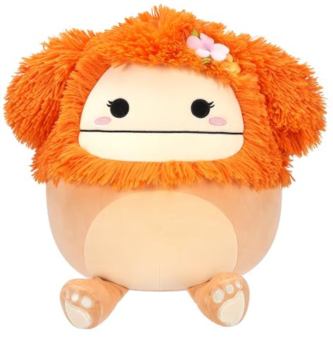 Squishmallows SQCR05428 - Shasta der Bigfoot mit Blume 30 cm, offizielles Jazwares Plüsch, superweiches Kuscheltier
