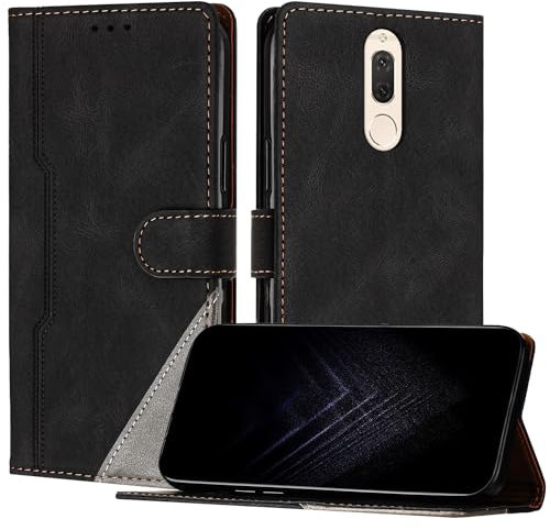 JayModCase Custodia per Huawei Mate 10 Lite,Flip Custodia Portafoglio Caso Libro con Magnetica | porta carte di credito | Supporto Stand - Nero