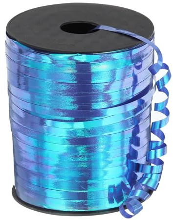 PATIKIL 100 Yards Metallisches Lockenband Glänzende Gekräuselte Ballonschnur 5mm für Weihnachtsfeier Floristische Dekoration Geschenkverpackung Blau