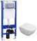 Huibathroom 1.14M Concealed Cistern & Round Wall Hung Toilet Pan UF Soft Close Seat