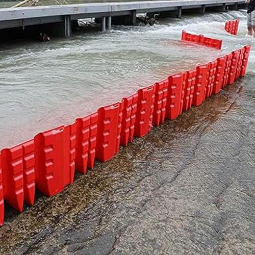 ALSUPEU ABS-Wasserbarrieren, Straßenhochwasserschutzbarriere, einfach einsetzbares System zum Hochwasserschutz und Überschwemmungsschutz,10pc