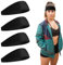 4er Pack Lauf Stirnbänder Für Herren Schweißbänder Sport Schweißbänder Für Laufen Basketball Radfahren Yoga Fitness Workout Fitnessstudio Unisex Schweiß Stirnbänder (Schwarz)