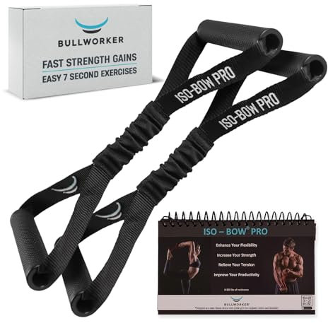 Bullworker Iso-Bow Pro Pair Isometrisches Trainingsgerät – Selbstwiderstands-Stretch-Gurt, Trainingsgerät, tragbare Heim-Fitnessgurte für Yoga, Pilates, Mobilitäts- und Krafttraining