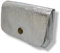Porte Monnaie Femme Cuir Irisé Métalisé, Porte Carte Brillant, Véritable Trifold, 3 Compartiments (Argent)