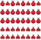 Niuhong 40pcs Filz Marienkäfer Verzierungen Stoff Rot Ladybug Deko Glückskäfer Basteln Dekoration Glücksbringer Dekor Accessories Kreative Party-Geschenk Verzierung Kinder DIY Handwerk Ornamente