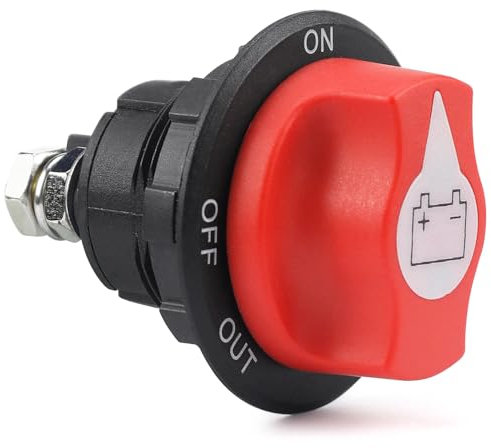 LPZMPZ Interruttore di Stacca per Batteria 12V 24V, Interruttore di Separazione per Batteria impermeabile 100A, Staccabatteria per Auto Moto UTV Camper Camion Yacht Barca, 3 Posizioni