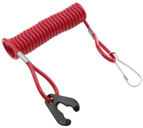 Zangc Lanière de clé de jet ski - Cordon pour interrupteur de frein - Corde à ressort - Accessoires pour bateau à moteur - 1 pièce