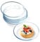 NUTRIUPS 6er Set 17.8cm Glasteller, Klarglas Teller, 6er Set Gehärtetes Glas, Dessertteller aus Glas, Serviergeschirr aus Glas, Spülmaschinen und Mikrowellenfest