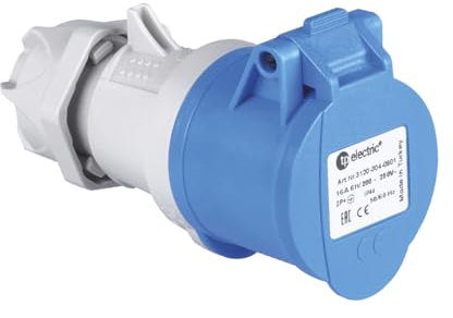 2p+T 32A blaue Steckdose. Perfekt für sichere und effiziente elektrische Installationen. Seine Robustheit und lebendige Farbe passen sich jeder Umgebung an und sorgen für Qualität und Vertrauen.