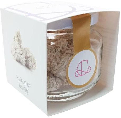 Trufas de Chocolate Blanco con Crema de Pistacho y Escamas en Frasco 5 Uds, Trufas de Belorado, chocolate Belga y Rocas de Chocolate, Lata de Trufas Magicas, Pack de Chocolates para Regalar CHAMBALL