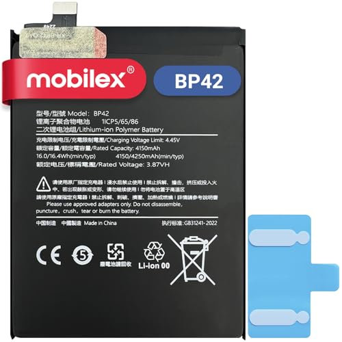 MOBILEX® Batterie BP42 pour Xiaomi Mi 11 Lite 4G / 5G | Interne Remplacement | 4 250 mAh - OEM | Capacité d'origine