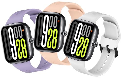 Xisair 3 Piezas Correas Compatible con Xiaomi Redmi Watch 5 / Redmi Watch4 / Miband 8 Pro/Xiaomi Smart Band 9 Pro Silicona Pulseras Deporte Correa Impermeable Transpirable Pulsera