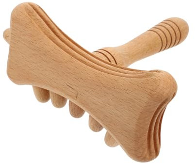 HAWILLOSCH Acupressure Tools Guasha Stick Massage Knock Massage Plate Massaging Board for Shoulder Back Neck Pain