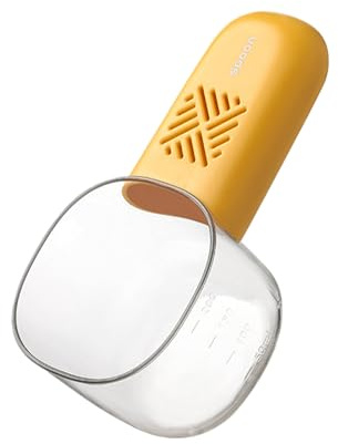 BommFu Mestolo Per Cibo Per Animali | Misurino Da Riso Con Scala Integrata | Accessorio Cucina con Scala per Prelevare Farina, Legumi, Cibo per Cani e Gatti e Utensile da Cucina