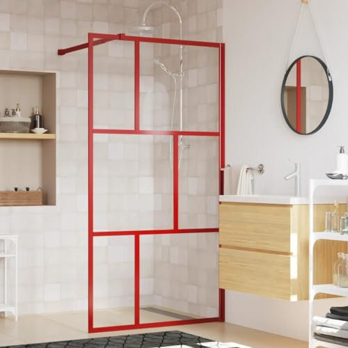 Clear Glass Walk-in Shower Enclosure, Elegant Frame Bathroom Screen Panel for Modern Home
