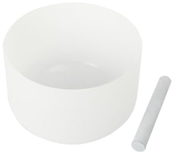 ECUTEE 10Inch Crystal Singing Bowl E Chakra Sound Meditation Quartz Crystal-silicon Bowl Sound Healing Bowl Instruments for Yoga Meditation Prayer Relaxation, with Mallet