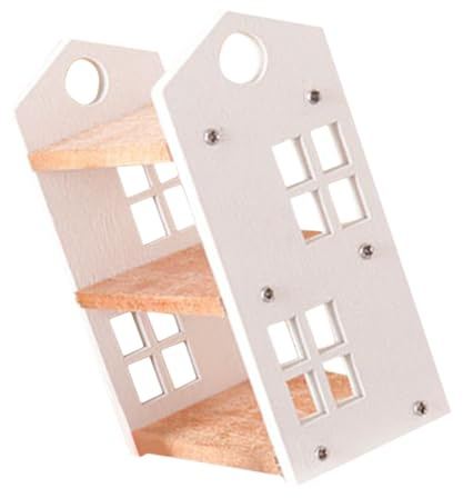 Miniatur Regaldisplay, 1 Stück, Tierisch Geordnet für Bücher | Kleiner Regal Holz, Kleines Bücherregal für Minihäuser, Modernes Zubehör für Zuhause und Kleine Flächen