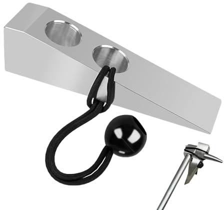 Cale de porte de pompier - d'aluminium - 120 g - Poignée de corde élastique de 120 g - Butée de porte très résistante pour pompiers, intervention d'urgence, inspection de bâtiment, sauvetage