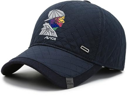 Aienviaoe Hut Basecap Herren Winter mit Ausklappbarem Ohrenschutz Av-icii, Stylische Freizeit Verstellbar kappe, Erwachsenen Mütze für Frühling-Sommer Herbst-Winter, Unisex(Dark Blue)
