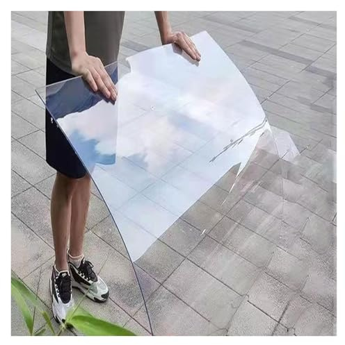 Qulamrdk Placas de Policarbonato Planchas Transparentes Impermeable, Hoja Metacrilato PC Placa Fácil de Doblar y Cortar Para Toldos de Invernadero(0.8x15m/2.62x49.2ft)