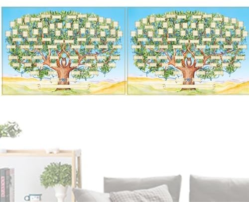 Zhajipai 2 Stück Stammbaum Vorlage Poster, Stammbaum Diagramm, Leeres Ahnentafel Zum Ausfüllen, Großes Stammbaumbild, 40 X 60 Cm, Für Jugendliche, Frauen, Oma, Freunde, Tochter,