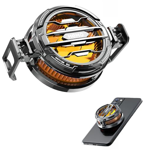 Refroidisseur de Téléphone Ventilateur Magnétiqu avec Clip à Ressort | Ventilateur de Refroidissement RGB, Silencieux Maintient le Téléphone au Frais, Compatible avec Séries iPhone/Android