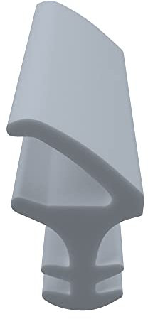 DIWARO® Stahlzargen-Dichtung SZ134 | weiß oder grau | 5 lfm für Haus- und Innentüren. Zum Schallschutz und abdichten der Tür. Bestehend aus TPE (Thermoplastischen Elastomer) (grau)