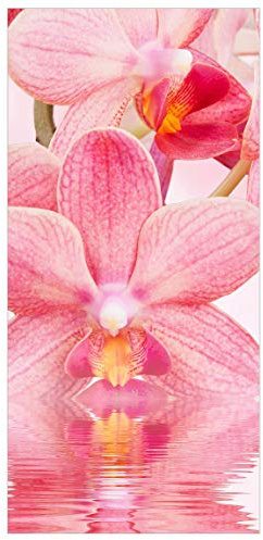 Bilderwelten Raumteiler Rosa Orchideen auf Wasser 250x120cm ohne Halterung