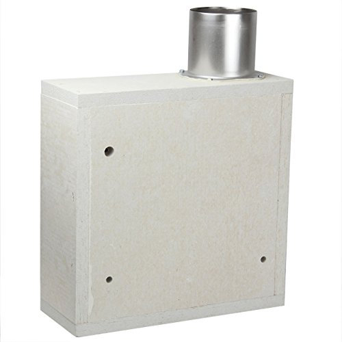 Limodor Einbaukasten compact-K mit Brandschutzummantelung, Metallausblasstutzen (Nennweite 80 mm), Edelstahl-Absperrvorrichtung, Lüfterserie compact, Kunststoff, 11 cm x 15 cm