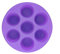 Selecto Bake 7 Cup Silicone Bun/Muffin Tray Non Stick Tin Tray Baking Pudding Mold (Purple)