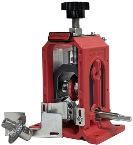 CopperMine Copper Wire Stripping Machine – Hand Crank & Drill Operated | Strips 18 AWG to 1250 kcm (3/32 to 1-1/2) – Heavy-Duty Wire Stripper Tool for Scrap Copper