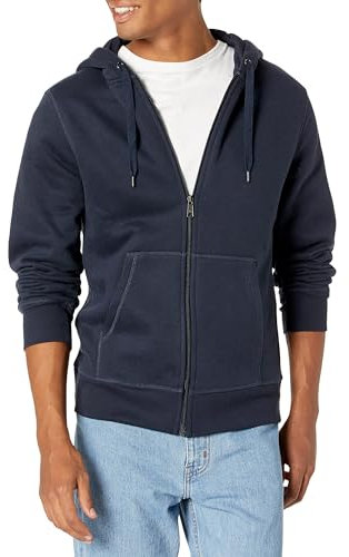 Amazon Essentials Felpa con Cappuccio e Cerniera Integrale in Pile (Disponibile nelle Taglie Big & Tall) Uomo, Blu Marino, XL