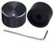 Taiss Elektronischer Drehpotentiometerknopf aus Aluminium, für 6 mm Durchmesser, Lautstärkeregler, Audioknopf, Gitarrenknopf, Schalterknopf, 25 mm Durchmesser, 15 mm Höhe, Schwarz, 2 Stück