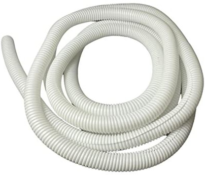 White Conduit Split Plastic Flexible Cable Tidy Solution Tube Trunking 23mm - 4m